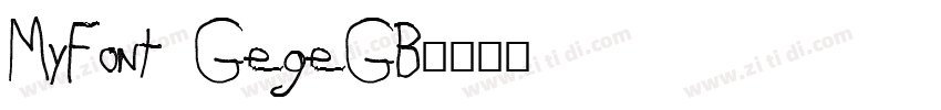 MyFont GegeGB字体转换